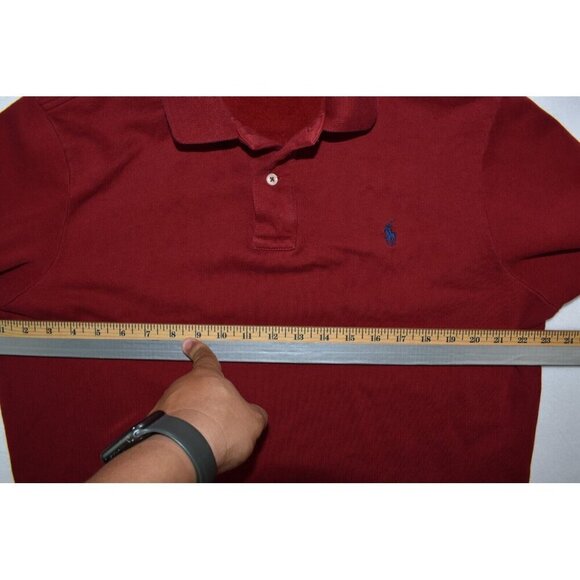 Polo Ralph Lauren Men's Polo Sweater Size L Red Pullover Fleece Lined - Picture 12 of 13